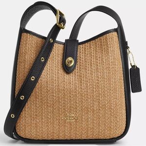 Coach Hadley Convertible Shoulder Crossbody Straw Bag NWT